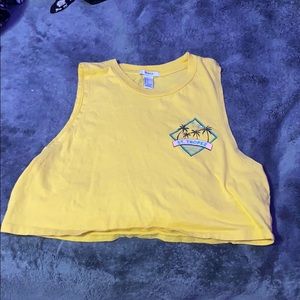 yellow crop top
